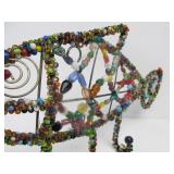 Very Cool Genuine Stone & Glass Bead Fish Coat/Hat Rack