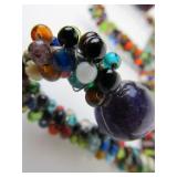 Very Cool Genuine Stone & Glass Bead Fish Coat/Hat Rack