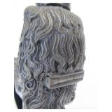 Antique Signed Figural Lion Silverplated Inkwell
