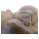 Vintage Carved Japanese Crying Sumo Wood Sculpture