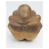 Vintage Carved Japanese Crying Sumo Wood Sculpture