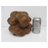 Vintage Carved Japanese Crying Sumo Wood Sculpture