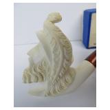 Vintage Carved Genuine MEERSCHAUM Figural Smoking Pipe