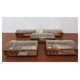 Lot of 5 VIA VERMONT Etched Glass Music Boxes