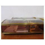Lot of 5 VIA VERMONT Etched Glass Music Boxes