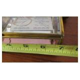 Lot of 5 VIA VERMONT Etched Glass Music Boxes