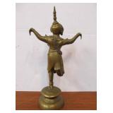 Vintage Heavy Brass Oriental Dancing Figure Statue
