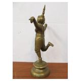 Vintage Heavy Brass Oriental Dancing Figure Statue