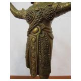 Vintage Heavy Brass Oriental Dancing Figure Statue