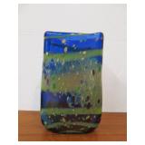 Hand Made Signed Art Glass Vase by Steve Palmer