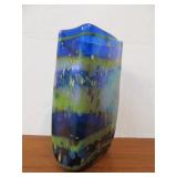 Hand Made Signed Art Glass Vase by Steve Palmer