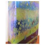 Hand Made Signed Art Glass Vase by Steve Palmer