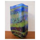 Hand Made Signed Art Glass Vase by Steve Palmer