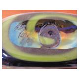 Hand Made Signed Art Glass Vase by Steve Palmer