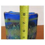 Hand Made Signed Art Glass Vase by Steve Palmer