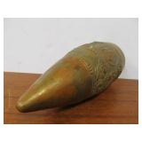 Antique Chinese Relief Hammered Copper Wall Vase