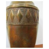 Antique German Hammered Copper Vase