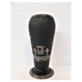 Vintage Chinese Sterling Silver Overlay Vase