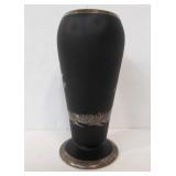 Vintage Chinese Sterling Silver Overlay Vase