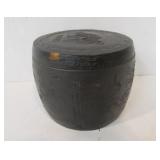 Ornate Old Carved Chinese Lidded Jar