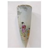 Vintage Hand Painted Chinese Porcelain Wall Vase
