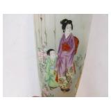Vintage Hand Painted Chinese Porcelain Wall Vase