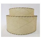 Mid Century 2-Tiered Fiberglass Lamp Shade