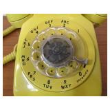 Vintage YELLOW Western Electric Rotary Dial Telephone