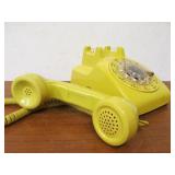 Vintage YELLOW Western Electric Rotary Dial Telephone