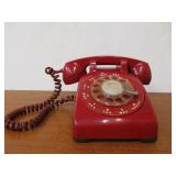 Vintage RED Western Electric Rotary Dial Telephone