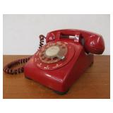 Vintage RED Western Electric Rotary Dial Telephone