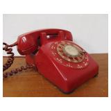 Vintage RED Western Electric Rotary Dial Telephone