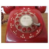 Vintage RED Western Electric Rotary Dial Telephone