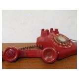 Vintage RED Western Electric Rotary Dial Telephone