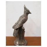 Old Signed Vintage Figural Silverplated Bird Pen Holder