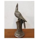 Old Signed Vintage Figural Silverplated Bird Pen Holder
