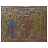 Antique Embossed Leather Jewelry/Trinket Box