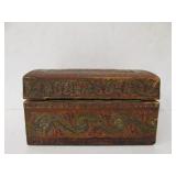 Antique Embossed Leather Jewelry/Trinket Box
