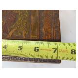 Antique Embossed Leather Jewelry/Trinket Box