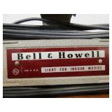 Vintage Bell Howell "One-Nine" Movie Camera w/Case & Lighting Setup