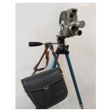 Vintage Keystone 8mm Movie Camera w/Case & Tripod