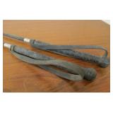 Group of Vintage Horse Tack Whips Brush etc