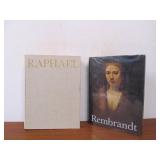 Large Vintage Old Master Coffee Table Art History Books - Rembrandt & Rafael