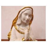 Hand Painted Fine Porcelain Mother Mary Musical Statue by Franklin Mint