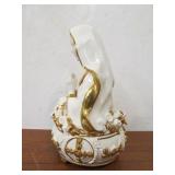 Hand Painted Fine Porcelain Mother Mary Musical Statue by Franklin Mint