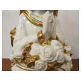 Hand Painted Fine Porcelain Mother Mary Musical Statue by Franklin Mint