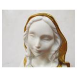 Hand Painted Fine Porcelain Mother Mary Musical Statue by Franklin Mint