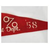 Vintage 1958 Minneapolis Junior Fire Department Felt Pennant