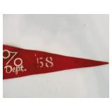 Vintage 1958 Minneapolis Junior Fire Department Felt Pennant
