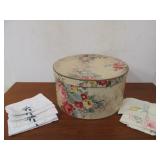 Nice Vintage STOR-AID Ladies Hat Box w/Linens